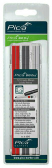 Pica 6045 BIG Dry Navulling grafiet wit &amp; rood / Blister
