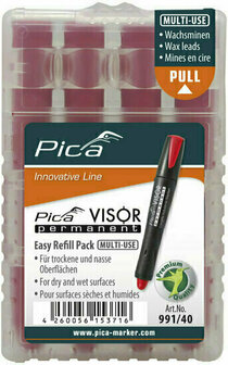 Pica 991/40 Visor Permanent Marker Navulling -Rood- 4 stuks