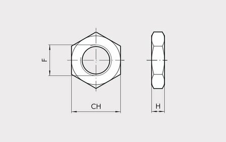 Zuigerstangmoer S voor ISO 15552 cilinders