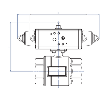 Omal Kogelkraan met SRN actuator SG101 / 0-64 Bar