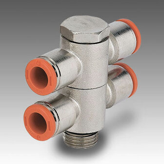 Dubbele T-Koppeling Banjo draaibaar (R57)