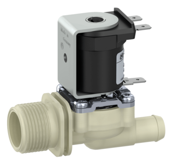 AuK M&uuml;ller Kunststof magneetventiel - 1.010.125 - Enkel recht