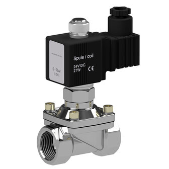 2476A6* - RVS gecombineerd gest. magneetventiel 1" 0-7/14bar N.C.