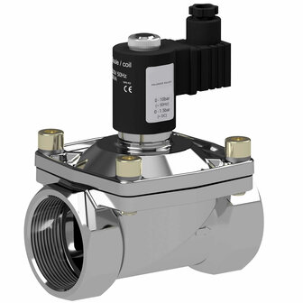 2476A7* - RVS gecombineerd gest. magneetventiel 1 1/4" 0-7/14bar N.C.