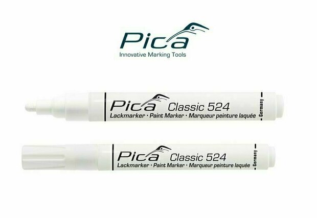Pica 524/52 Lakmarker - Rond - Wit - 2-4mm