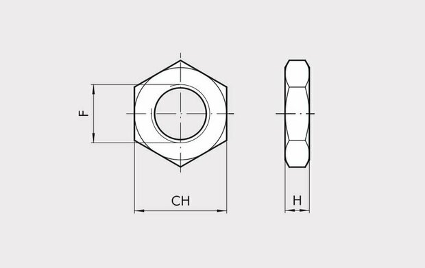 Zuigerstangmoer S voor ISO 15552 cilinders