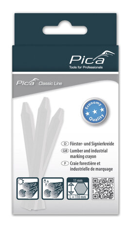 Pica 591/52 Markeerkrijt ECO 11x110mm wit, 12st.