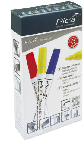 Pica 524/40 Lakmarker - Rood - 2-4mm