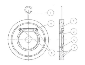 2406-09 - Terugslagklep / G2 - DN50 / RVS PN16 - Wafer