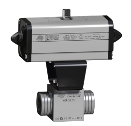 HERCULES - Hogedruk RVS kogelkraan met DAN actuator -  Draadeinden NPT