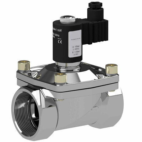 2476A8* - RVS gecombineerd gest. magneetventiel 1 1/2" 0-7/14bar N.C.