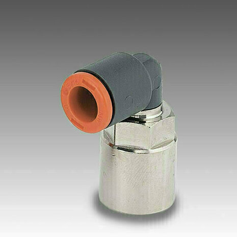 2L34F01 - Push-in koppeling RL34F KNIE 4X M5 INWENDIG DRAAIBAAR KUNSTSTOF RL34/F