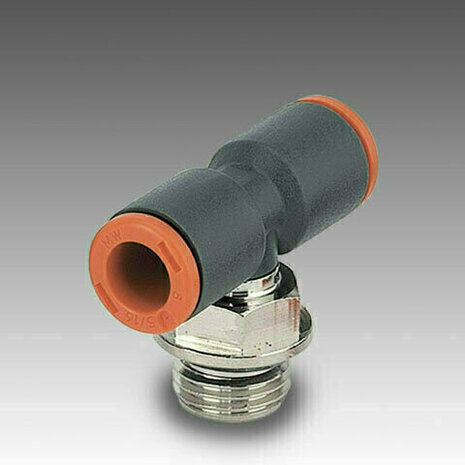 2L35010 - Push-in koppeling RL35 ''T'' 8X1/4 DRAAIBAAR KUNSTSTOF RL35