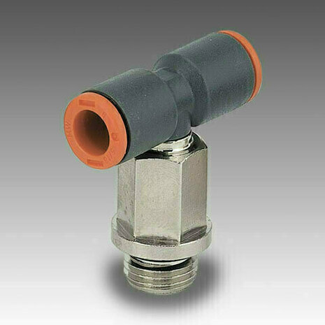 2L37006 - Push-in koppeling RL37 HOGE ''T'' 6X M5 DRAAIBAAR KUNSTSTOF RL37