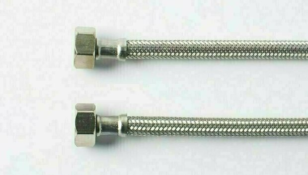 1182044 - Flexibele aansluitslang RVS DN8 1/2" binnendraad x 1/2" binnendraad