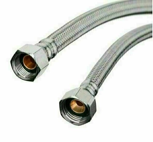 Flexible connection hose stainless steel DN8 1/2" female thread x 1/2" female thread - ADL