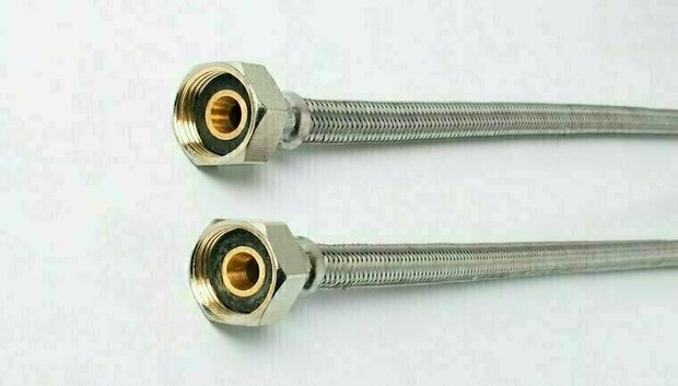 Flexible connection hose stainless steel DN8 1/2" female thread x 1/2" female thread - ADL
