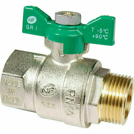 569002 - Messing Kogelkraan 569 1/4" MF full bore
