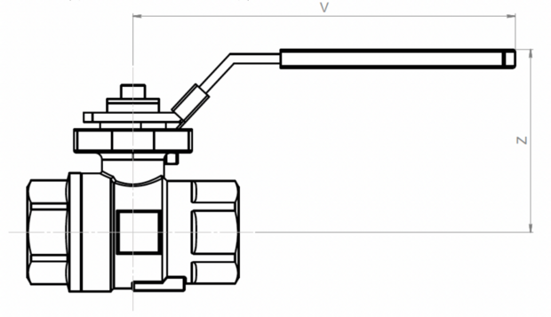 Omal Stainless steel 2-way ball valve item 430 2-piece DN40 (G1 1/2") ISO 7/1 (BSPP) - Manually operated - Article
