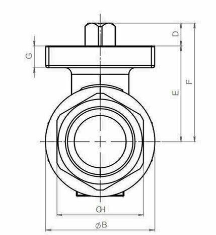 Omal Stainless steel 2-way ball valve item 430 2-piece DN10 (G3/8") ISO 7/1 (BSPP) - Valve body (body only) - Article