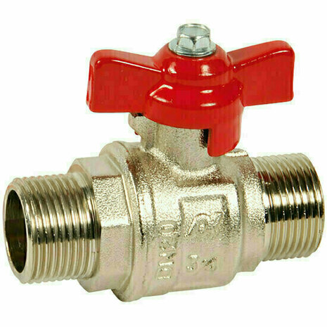 548006 - Messing Kogelkraan 548 1" MM BSP full bore vlindergreep