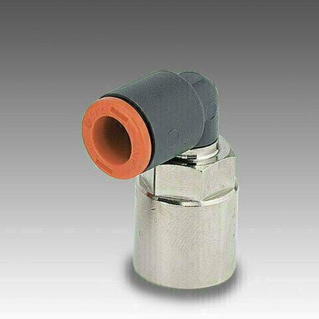 2L34F07 - Push-in koppeling RL34F KNIE 6X1/8''INWENDIG DRAAIBAAR KUNSTSTOF RL34/F