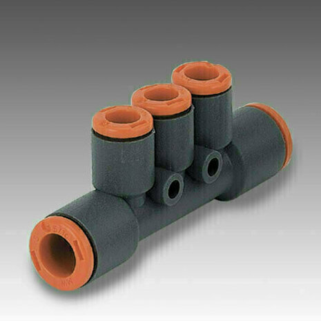 2L44003 - Push-in koppeling RL44 MEERVOUDIG ''T'' 8MM IN-6MM UIT RL44