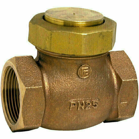350008 - brons terugslagklep (globe) 350 DN40 BSP metaalzitting