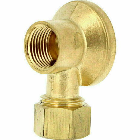 AMB1415 - messing muuraansluiting AMB 1/2" binnendraad &times; knel &Oslash;14mm