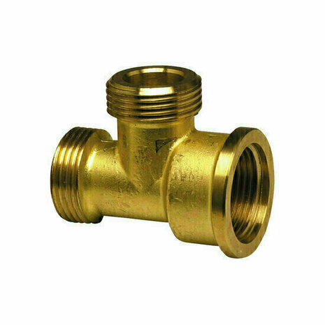 ZTMMF - messing expansievat-T-stuk ZTMMF 3/4" buiten/buiten/binnendraad