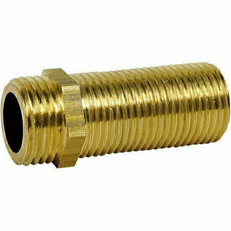 280GL12 - messing verlengnippel 280GL 3/8" buitendraad