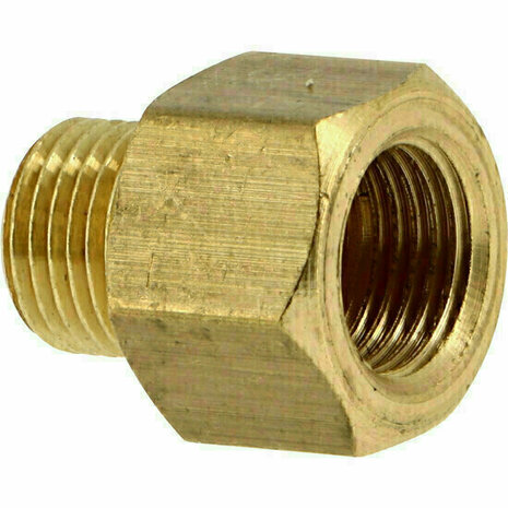 246E05 - messing dubbele nippel 246E 1/8" buiten/binnendraad