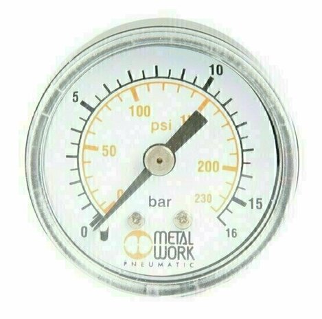 Pressure gauge 0-6 Bar G1/8 - Metal Work