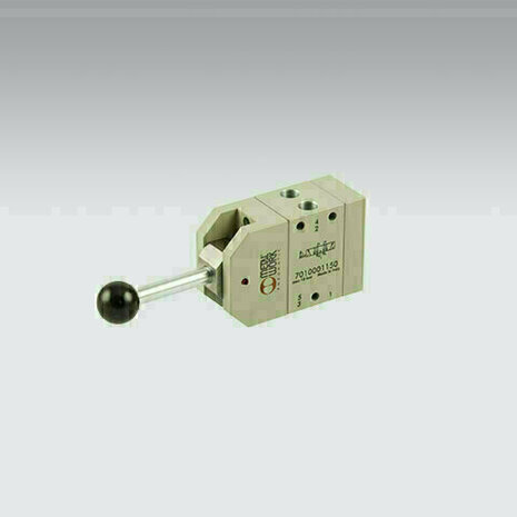 7010001160 - Ventiel Handmatig bediend VENTIEL 5/3-1/8'' HENDEL RECHT OC MONOSTABIEL Serie 70 1/8''