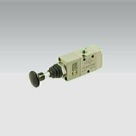 7010001300 - Ventiel Handmatig bediend VENTIEL 3/2-1/8'' DRUKKNOP BEDIEND BISTABIEL Serie 70 1/8''