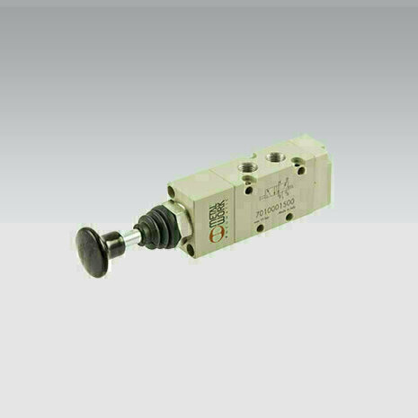 7010001500 - Ventiel Handmatig bediend VENTIEL 5/2-1/8'' DRUKKNOP BEDIEND MONOSTABIEL Serie 70 1/8''