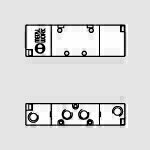 Valve Pneumatic operated VALVE 5/2-1/4'' PNEUMATIC BISTABLE DIFFERENTIAAL Series 70 1/4'' - Metal Work