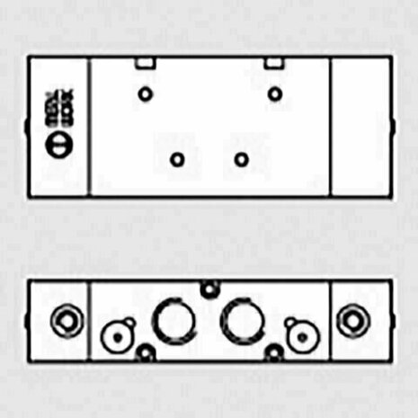 7030012200 - Ventiel Pneumatisch bediend VENTIEL 5/3-1/2'' PNEUMATISCH OC MONOSTABIEL Serie 70 1/2''