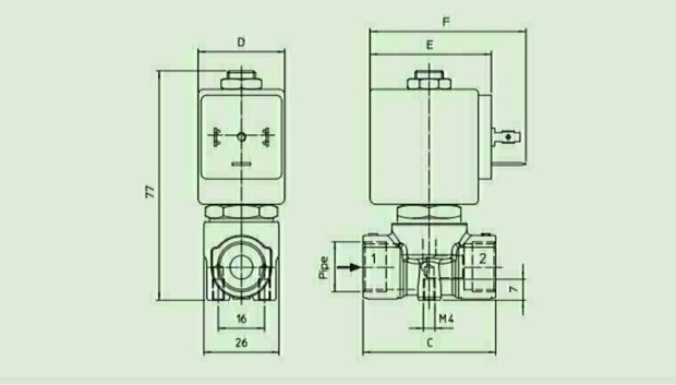 21A5KV45 ODE Solenoid valve - Solenoid Valves 3/8''
