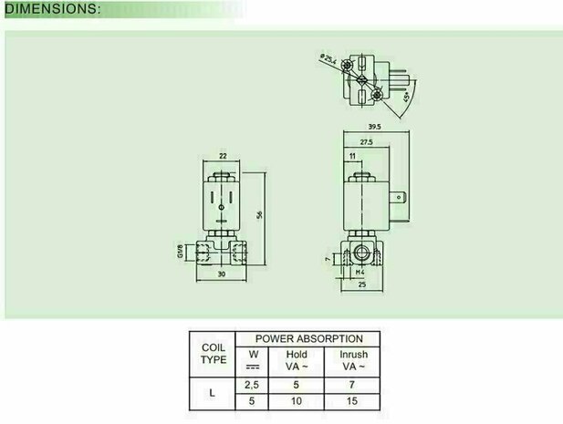 21JN1R0V12 ODE Solenoid valve - Solenoid Valve 1/8''
