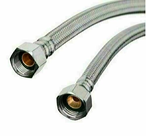 Flexible connection hose stainless steel DN8 1/2" female thread x 1/2" female thread - ADL