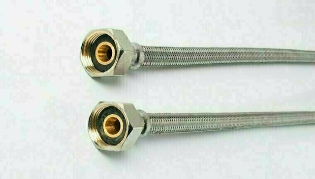 Flexible connection hose stainless steel DN8 1/2" female thread x 1/2" female thread - ADL