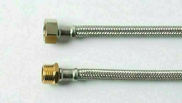 1182035 - Flexibele aansluitslang RVS DN8 1/2" binnendraad x 1/2" buitendraad