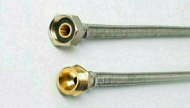 Flexible connection hose stainless steel DN8 1/2" female thread x 1/2" male thread - ADL