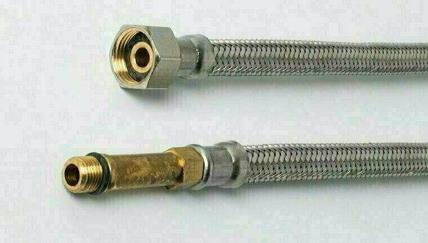 Flexible connection hose stainless steel DN8 3/8" female thread x M10 long - ADL