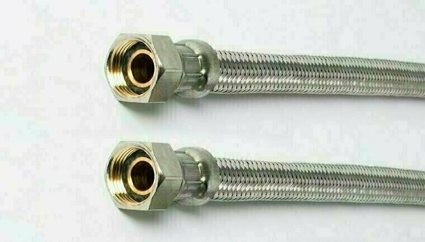 Flexible connection hose stainless steel DN13 1/2" female thread x 1/2" female thread