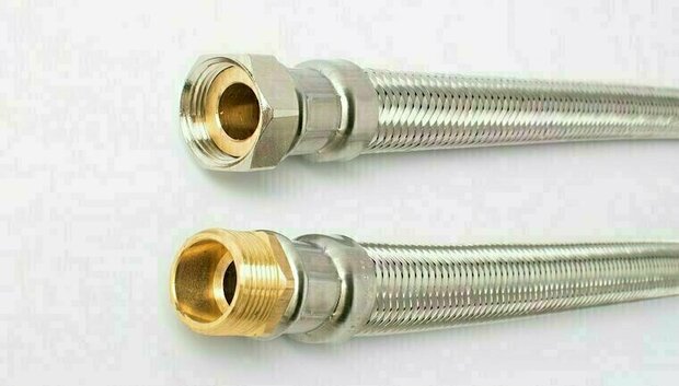 Flexible connection hose stainless steel DN20 3/4" female thread x 3/4" male thread