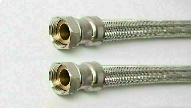 Flexible connection hose stainless steel DN25 1" female thread x 1" female thread
