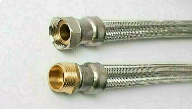 112509* - Flexible connection hose stainless steel DN25 1" female thread x 1" male thread - ADL