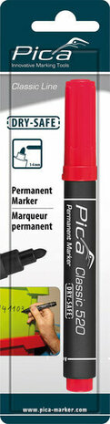 Pica 520/40 Permanent marker 1-4 mm - Rood / Blister